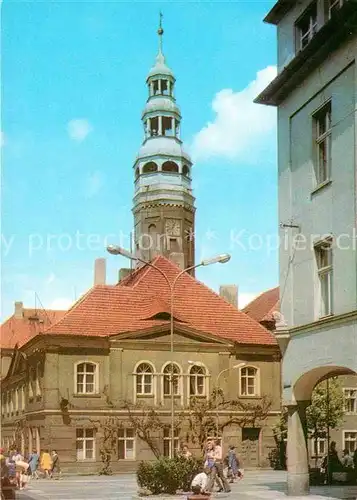 Zielona Gora Ratusz z barokowa vieza Rathaus Kat. Gruenberg Schlesien