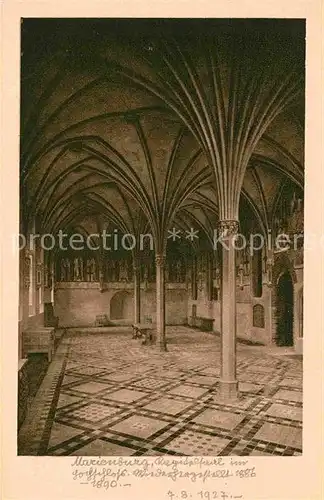 Marienburg Westpreussen Kapitelsaal im Hochschloss Kat. Malbork Polen