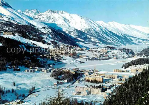 St Moritz GR Bad und Dorf Wintersportplatz Alpenpanorama Kat. St Moritz