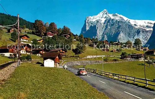 Grindelwald Teilansicht mit Wetterhorn Berner Alpen Kat. Grindelwald