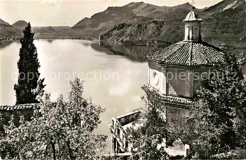 Morcote Lago di Lugano Blick auf den Luganersee