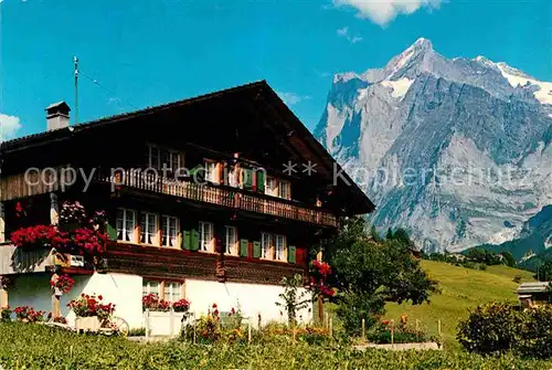 Grindelwald Haus Familie Hans Inaebnit Rebmann Berner Alpen Kat. Grindelwald