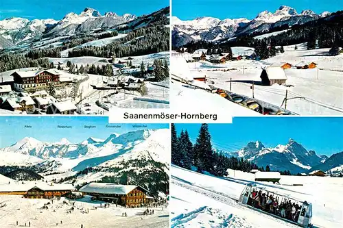 Hornberg Saanenmoeser Panorama Wintersportplatz Alpen Kat. Saanenmoeser