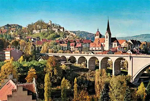 Baden AG Bruecke Altstadt Kirche Burg Kat. Baden