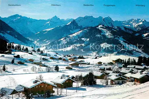 Schoenried Winterpanorama Alpen Kat. Schoenried