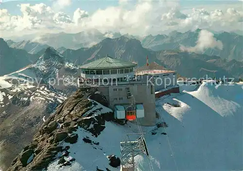 Muerren BE Schilthornbahn Gipfelstation mit Drehrestaurant Piz Gloria Alpenpanorama Kat. Muerren