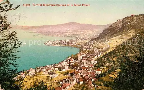 Territet Montreux Clarens et le Mont Fleuri Lac Leman Genfer See Kat. Montreux