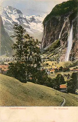 Lauterbrunnen BE Der Staubbach Wasserfall Berner Alpen Kat. Lauterbrunnen
