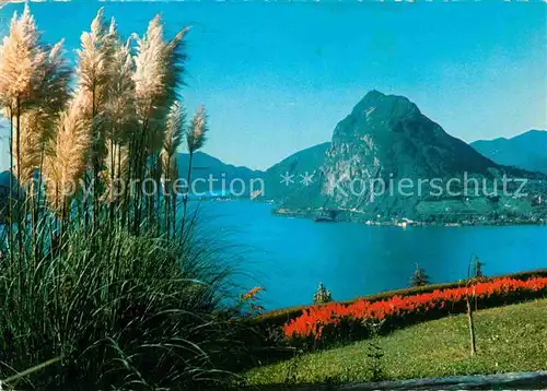Lugano Lago di Lugano Motivo col San Salvatore Luganersee