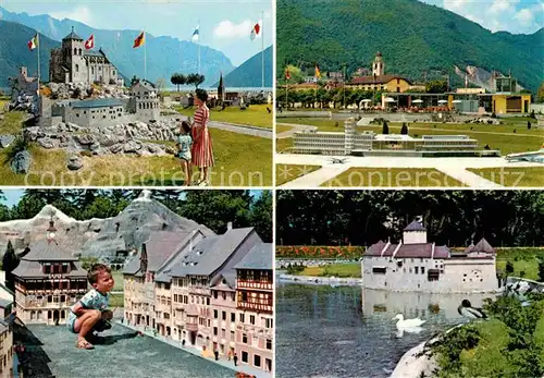 Melide Lago di Lugano Swissminiatur Miniaturpark Schloss Flughafen