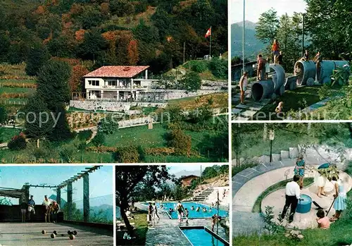 Albonago Lago di Lugano Feriendorf der Schweizer Reisekasse Gemeinschaftshaus Spielplaetze Swimming Pool