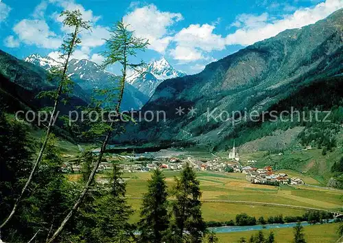 Zernez GR Panorama Unterengadin Eingang Schweizer Nationalpark mit Linardgruppe Kat. Zernez