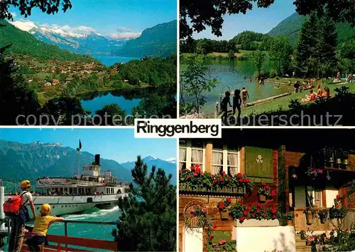 Ringgenberg Brienzersee Strandbad Chalet Schiffstation Ausflugsdampfer Alpenpanorama