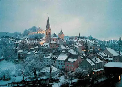 Baden AG verschneite Daecher Kat. Baden