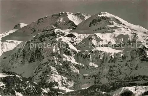 Lenk Simmental Wildstrubel vom Betelberg Gebirgspanorama Berner Alpen Kat. Lenk Simmental