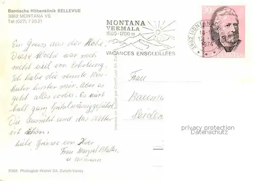 Montana VS Bernische Hoehenklinik Bellevue Kat. Montana