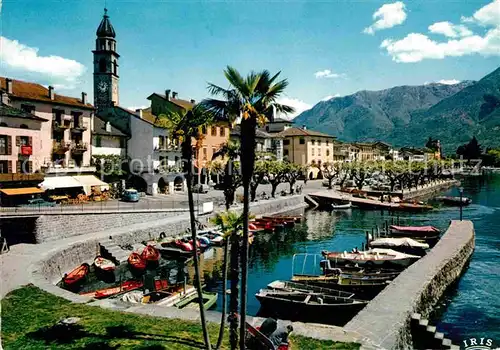 Ascona Lago Maggiore Uferstrasse am See Hafen