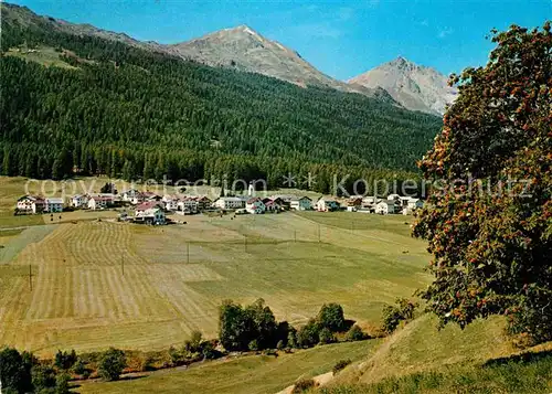 Fuldera Val Muestair mit Piz d Oro und Piz d Aint Albulaalpen Kat. Fuldera