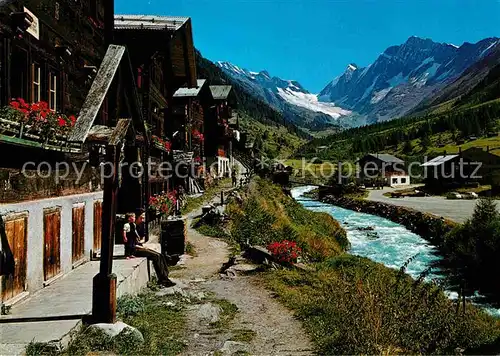 Blatten VS im Loetschental Loetschenluecke Sattelhorn Schinhorn Berner Alpen Kat. Blatten VS