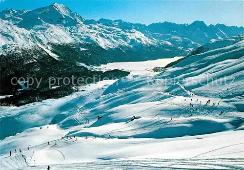 St Moritz GR Panorama mit Piz Corvatsch Wintersportplatz Berninagruppe Kat. St Moritz