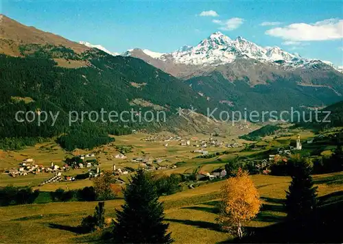 Cunter mit Riom Parsonz Savognin Tinizong Blick auf Piz d Err Albula Alpen Kat. Cunter
