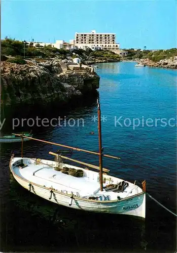 Ciudadela Cala n Blanes Fischerboot Bucht Hotel Kat. Ciudadela Menorca