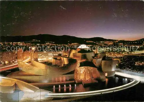 Bilbao Pais Vasco Guggenheimmuseum bei Nacht Kat. Bilbao
