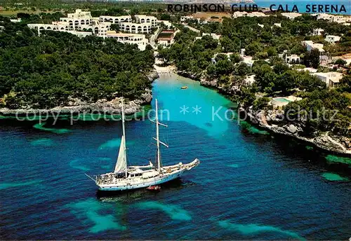 Cala d Or Robinson Club Cala Serena Segelyacht Bucht Fliegeraufnahme Kat. Mallorca