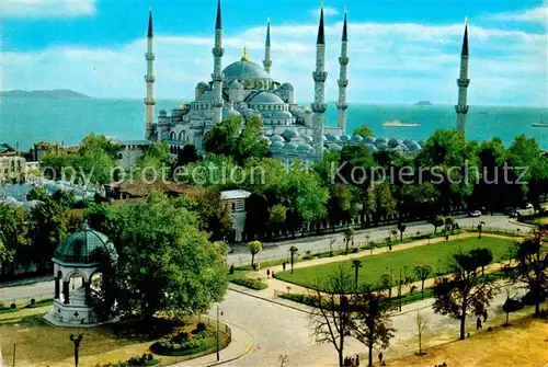 Istanbul Constantinopel Blaue Moschee und Kaiser Wilhelm Brunnen Kat. Istanbul