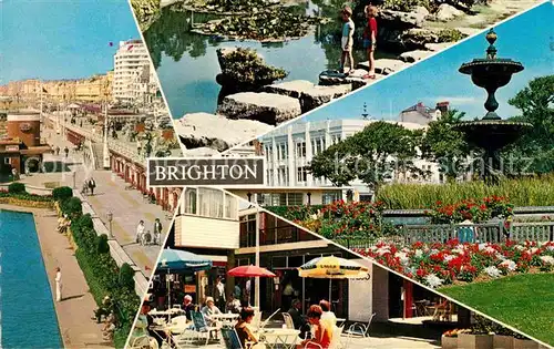 Brighton Hove Uferstrasse Strassencafe Park Brunnen