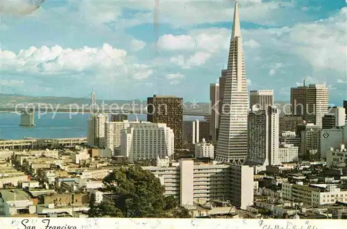 San Francisco California Transamerica Building Bay Bridge Kat. San Francisco