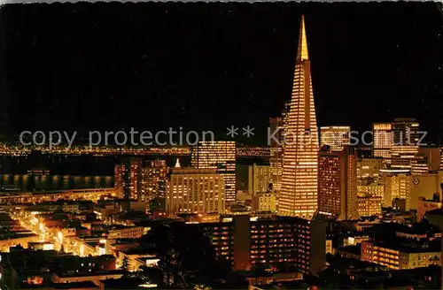 San Francisco California The financial district at night Kat. San Francisco