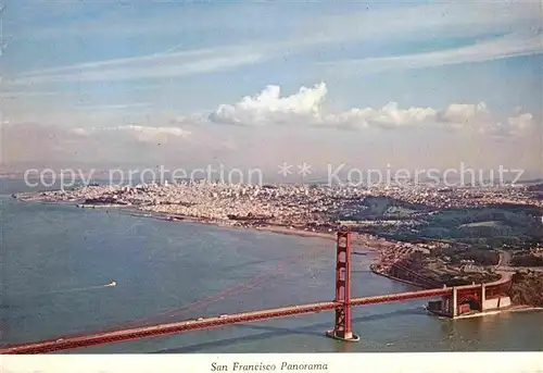 San Francisco California Panorama City and Golden Gate Bridge aerial view Kat. San Francisco