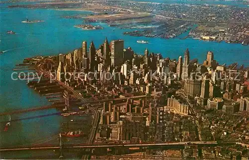 New York City Lower Manhattan aerial view