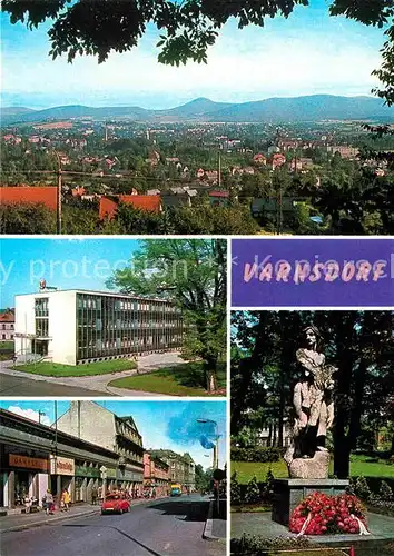 Varnsdorf Panorama Klub Velveta Leninova trida Pamatnik osvobozeni Kat. Warnsdorf
