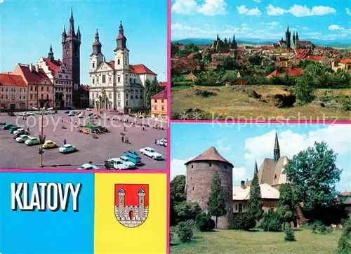 Klatovy Marktplatz Kirche Panorama Turm Kat. Klatovy