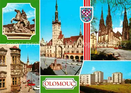 Olomouc Caesarova kasna Radnice Svatovaclavsky dom Rude armady Sidliste treti petiletky Kat. Olomouc