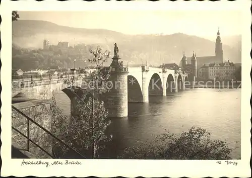 Foto Popp Nr. 42 Heidelberg Alte Bruecke  Kat. Fotografie