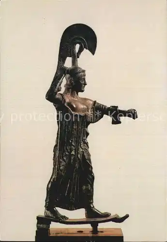 Skulpturen Athen Bronzestatuette Athena Promachos  Kat. Skulpturen