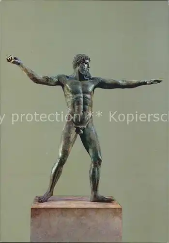 Skulpturen Bronzestandbild des Poseidon Athen Nationalmuseum Kat. Skulpturen