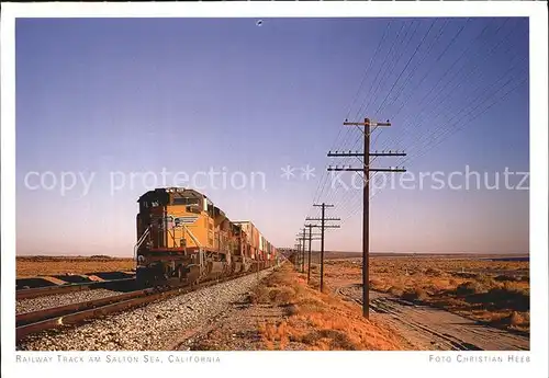 Eisenbahn Railway Track Salton Sea California Kat. Eisenbahn