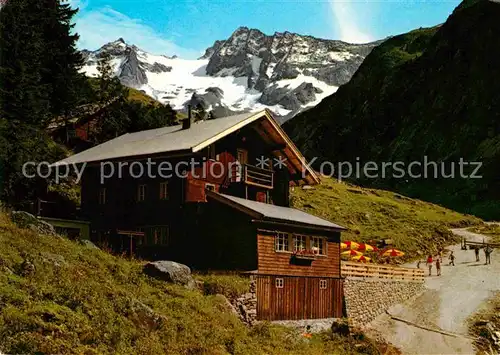 Zillertal Alpengasthaus Gruene Wand Huette mit Kasseler Spitze und Keilbachspitze Kat. Regionales