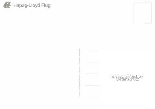 Flugzeuge Zivil Hapag Lloyd Flug Kat. Airplanes Avions