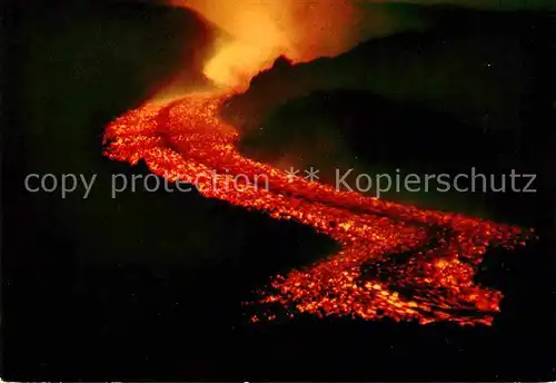 Vulkane Geysire Vulcans Geysers Sicilia Lavafluss Colata lavica  Kat. Natur