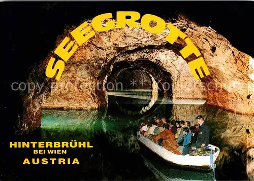 Hoehlen Caves Grottes Seegrotte Hinterbruehl Moedling Motorbootfahrt  Kat. Berge