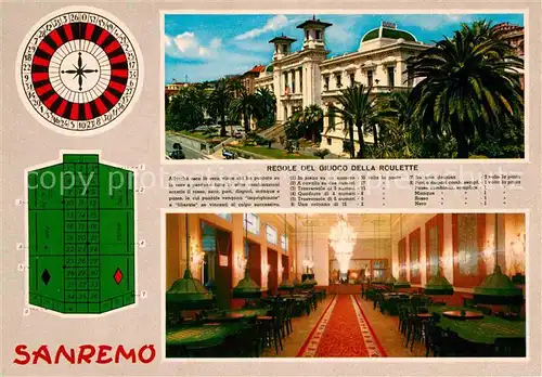 Casino Spielbank San Remo Regole Giuoco della Roulette  Kat. Spiel