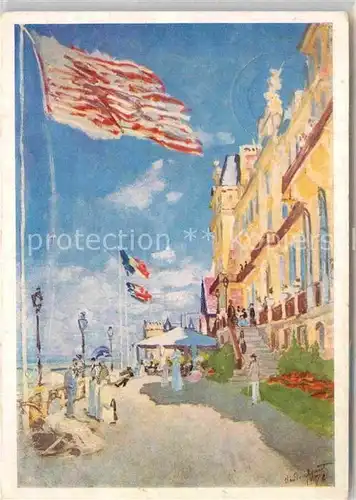 Kuenstlerkarte Claude Monet Hotel Roches Noires Trouville  Kat. Kuenstlerkarte