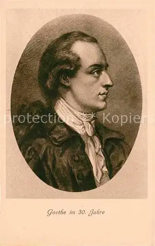 Goethe Johann Wolfgang von Im 30. Jahre  Kat. Dichter