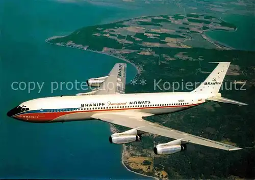 Flugzeuge Zivil Braniff International Airways El Dorado Super Jet Boeing 707 227 Kat. Airplanes Avions