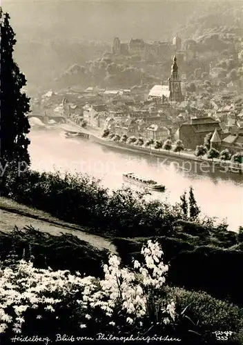 Foto Popp Nr. 353 Heidelberg Blick vom Philosophengaertchen  Kat. Fotografie